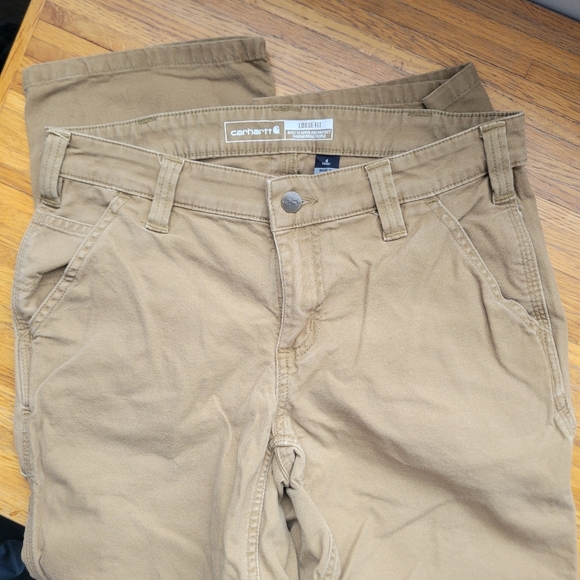 Carhartt Womans Khaki Cargo Pants - Picture 3 of 4